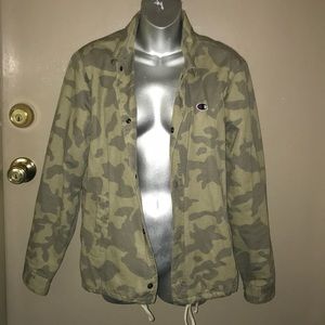 CHAMPION Rare Army Fatigue Camo Jacket Coat